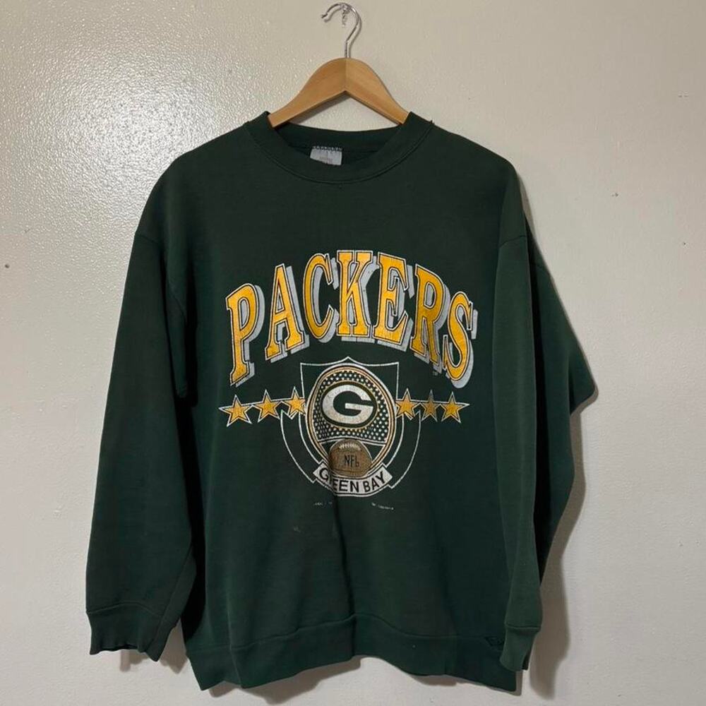 Vintage 1990 Grunge Distressed to Perfection Green Bay Packers Crewneck